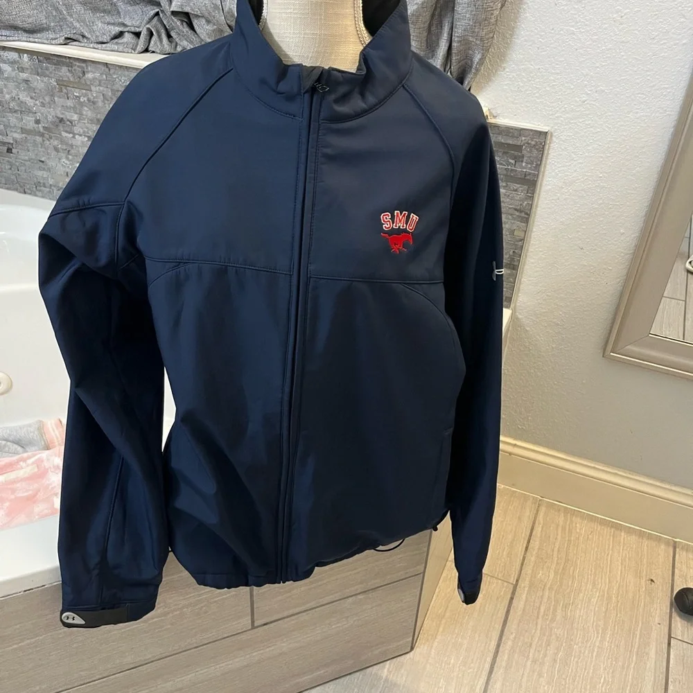 Under Armour Men’s Navy Full-Zip Lightweight Jacket SMU College